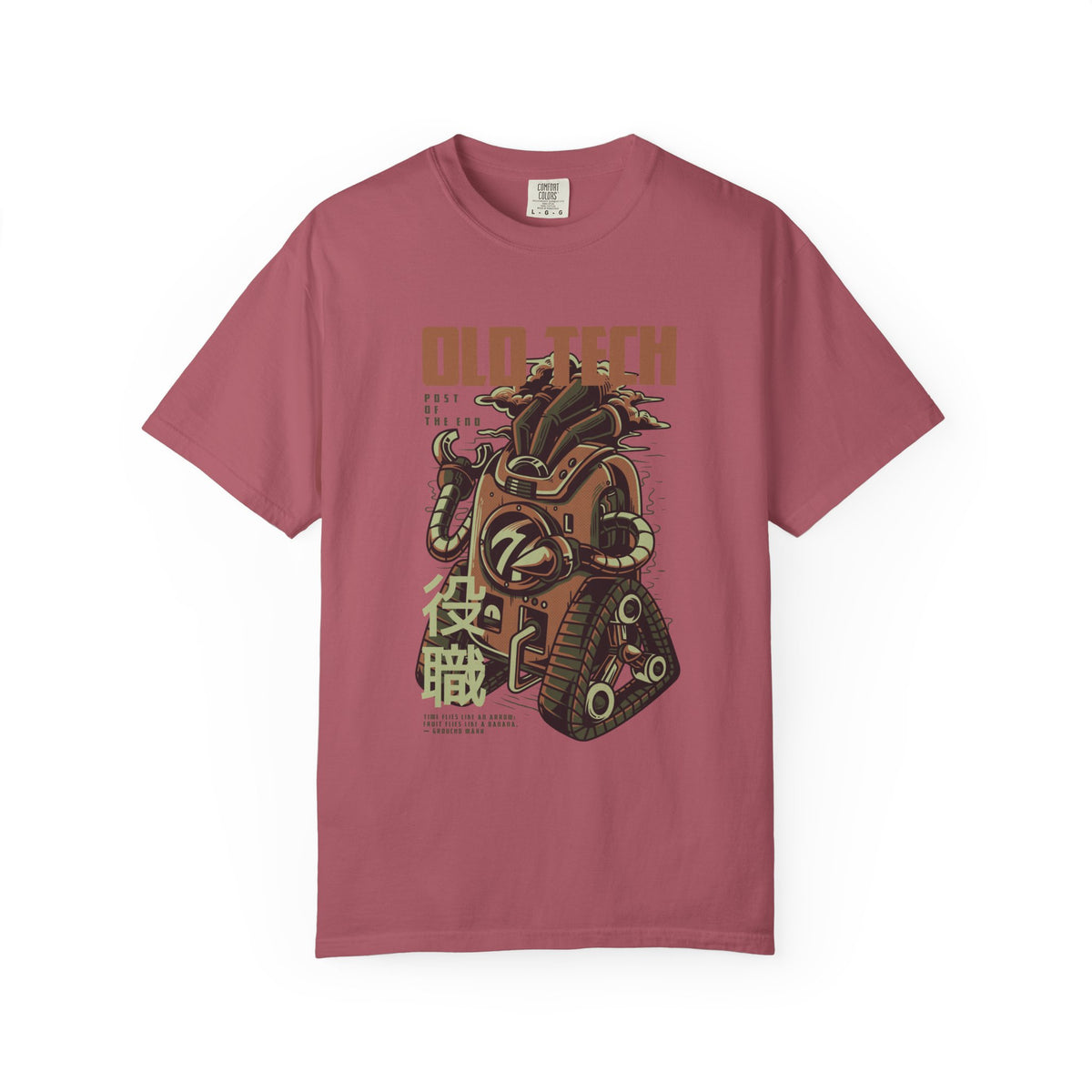 Retro Old Tech Post Of The End Robot Illustration T-Shirt