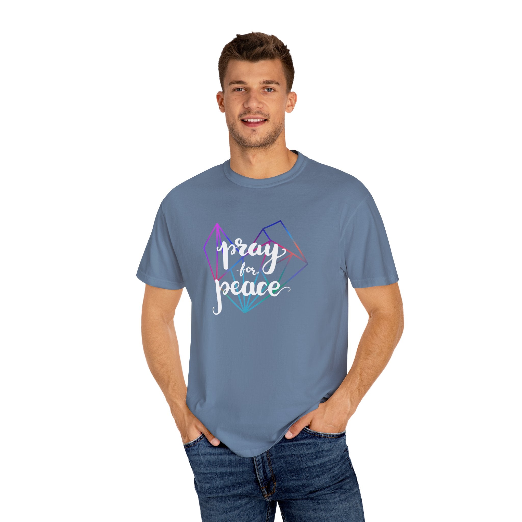 Peace Graphic Tee - Pray For Peace Shirt - Geometric Gift - Sinful Threads