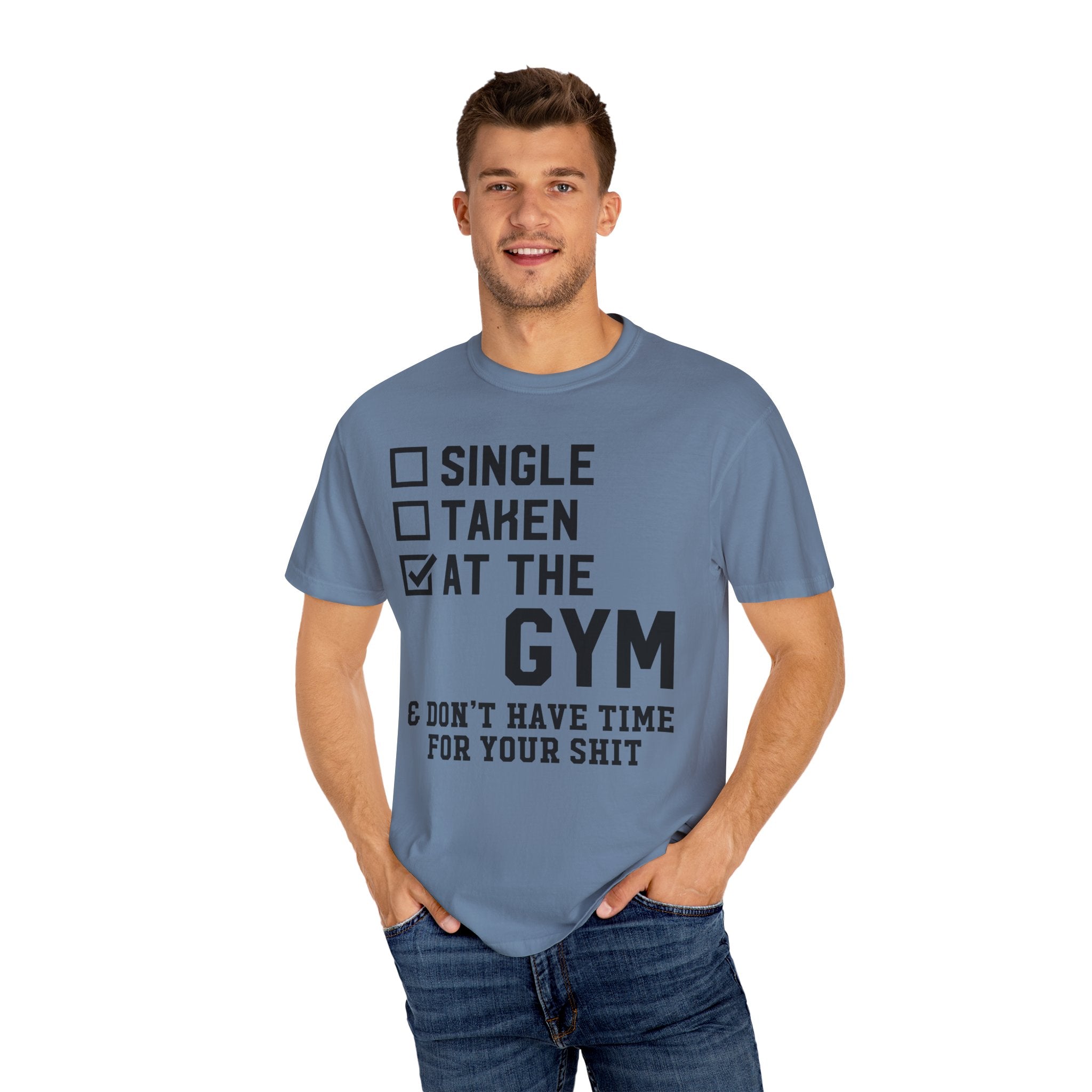 Single Taken Gym T-Shirt - Funny Fitness Gift - Sinful Threads