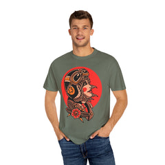 Biker Girl Shirt - Tattoo Flower Tee - Motorcycle Art Gift