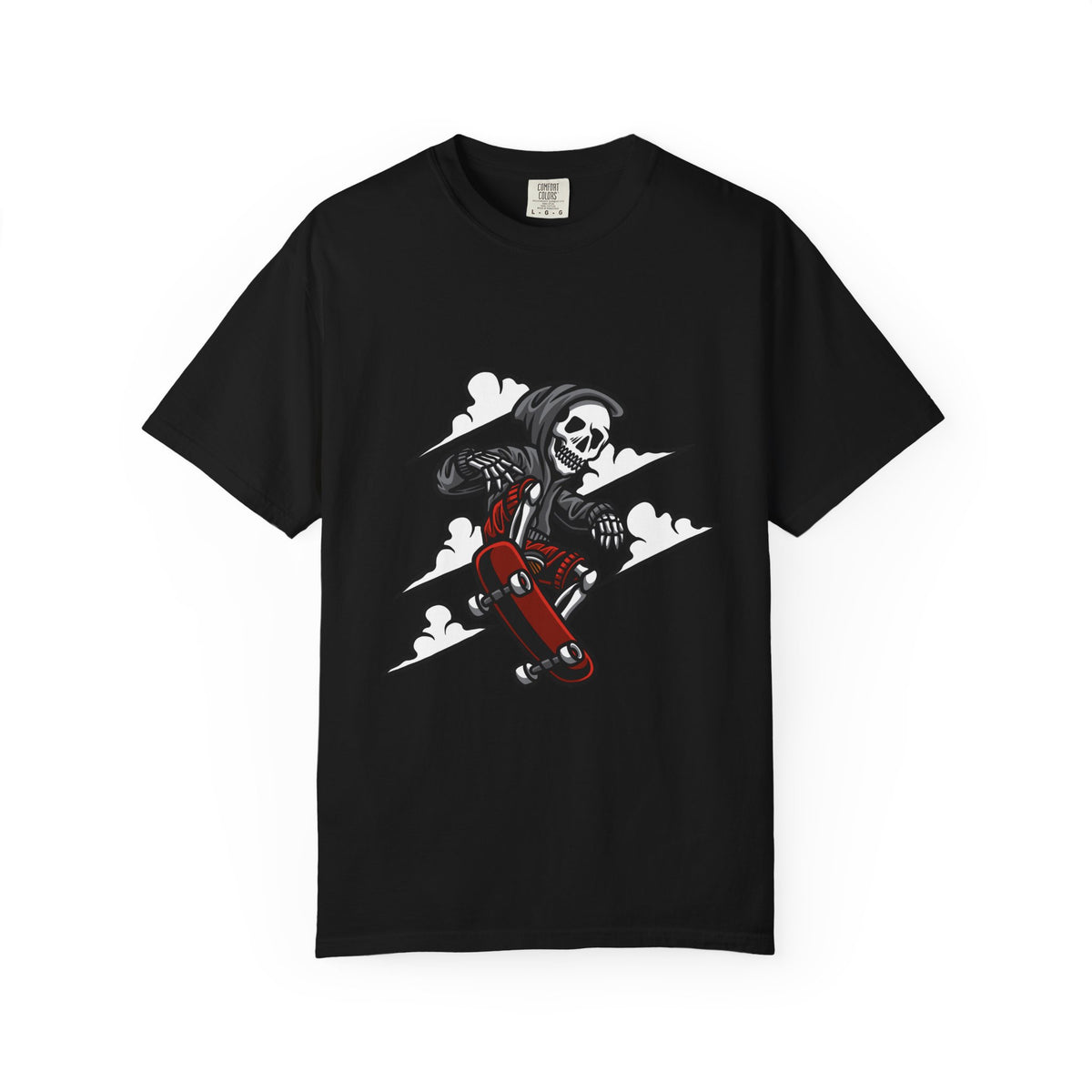 Grim Reaper Skate Shirt - Skeleton Tee - Cool Skater Gift