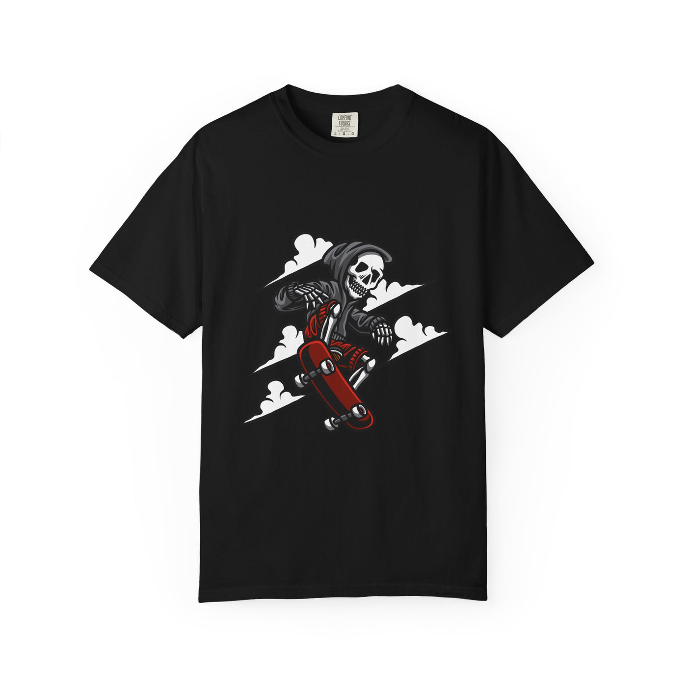 Grim Reaper Skate Shirt - Skeleton Tee - Cool Skater Gift - Sinful Threads