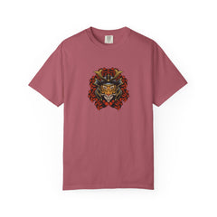 Samurai Tiger Shirt - Japanese Floral Tee - Cool Art Gift