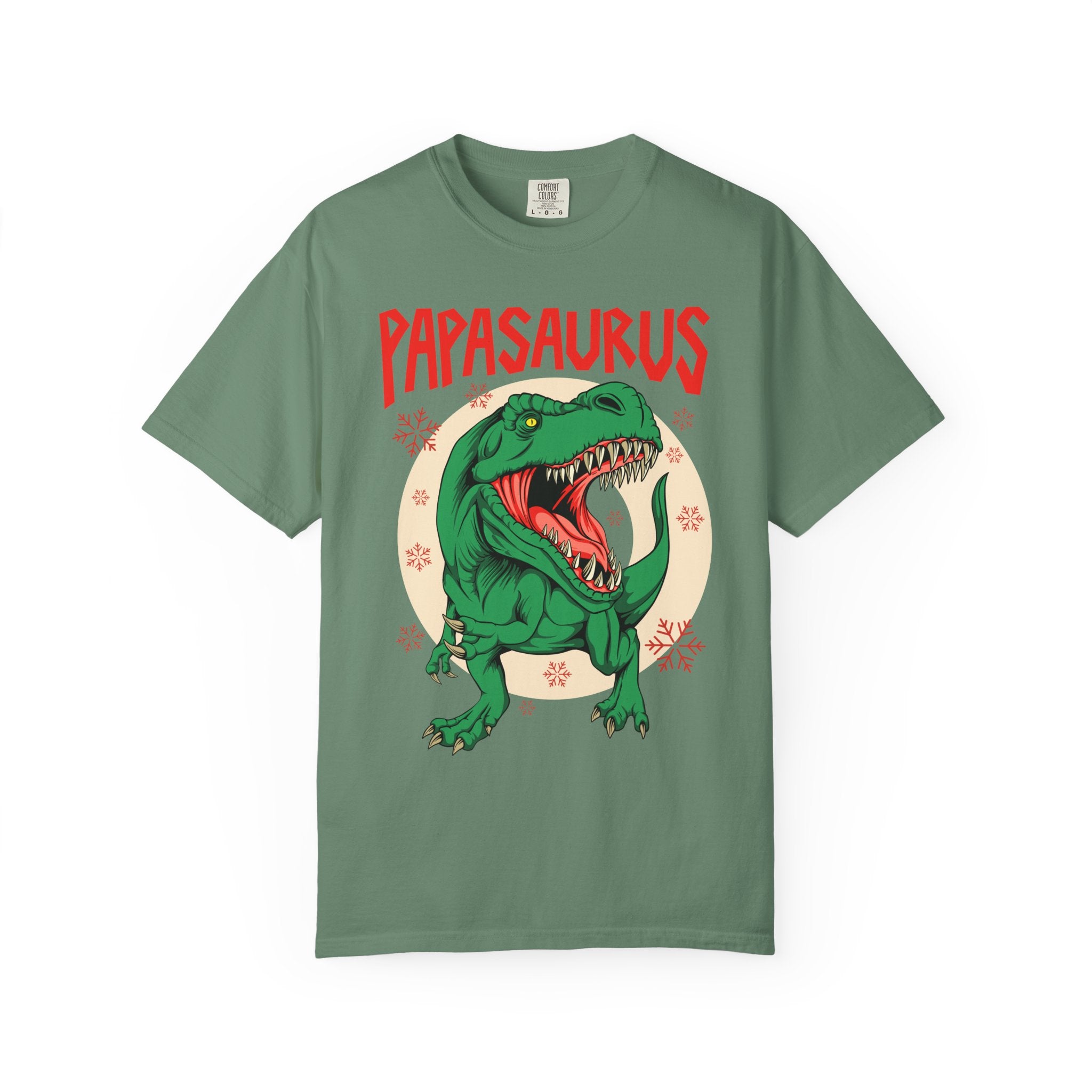 Christmas Papasaurus Shirt - Festive T-Rex Tee Holiday Gift - Sinful Threads