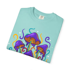Psychedelic Mushroom Tee - Groovy Fungi Art Purple Gift