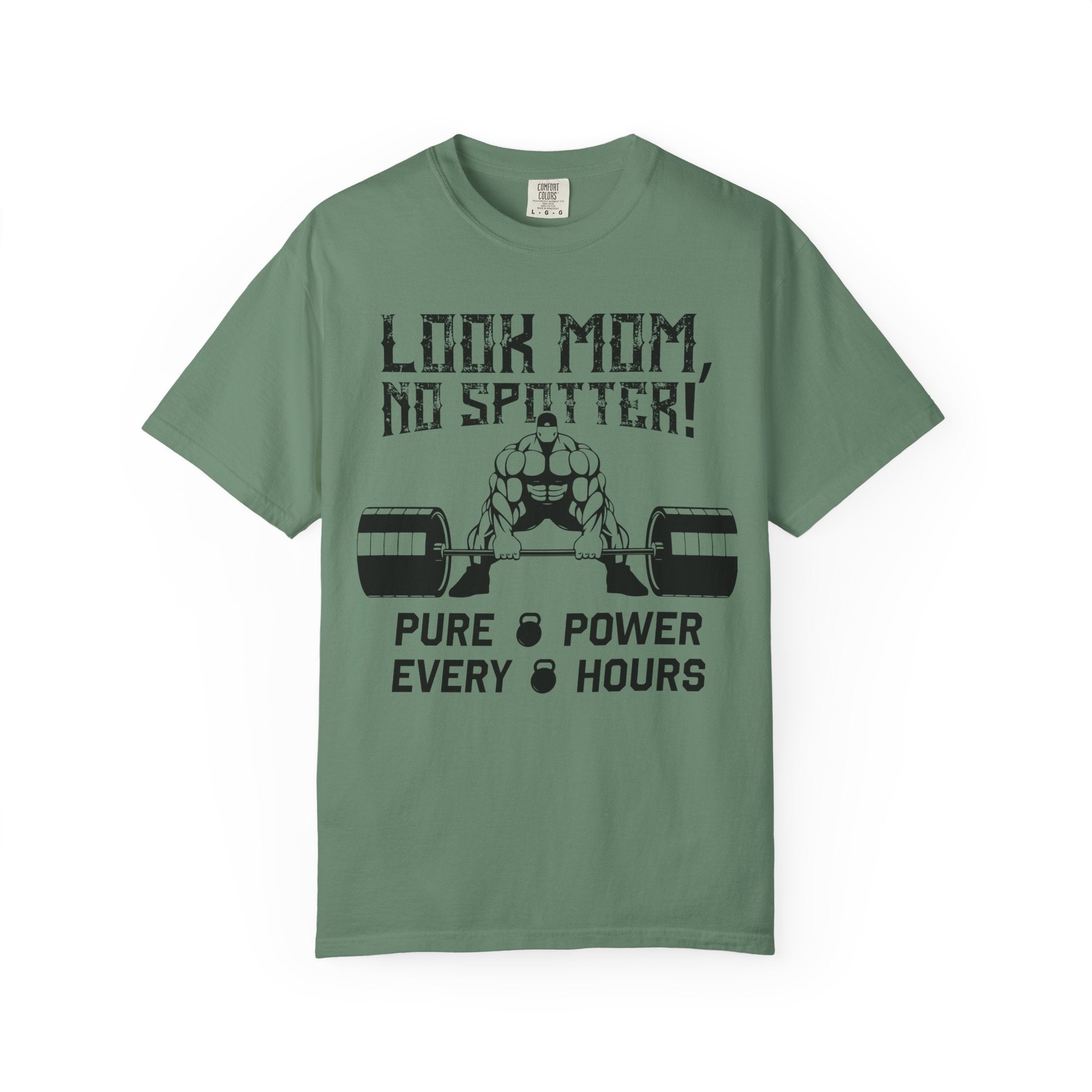 Look Mom No Spotter T-Shirt - Funny Gym Gift - Sinful Threads