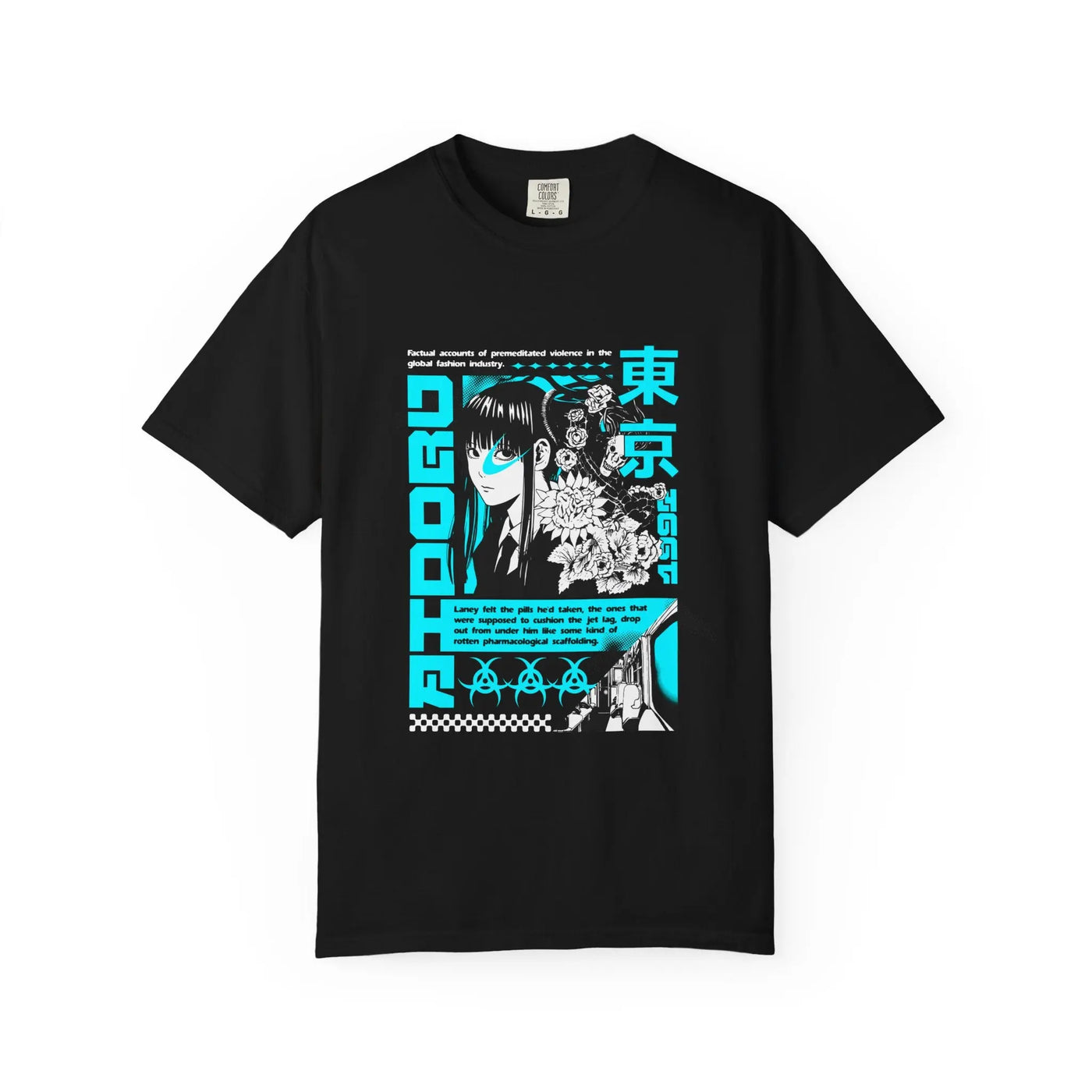 Anime Grunge Tee - Tokyo Y2K Vaporwave - Street Gift - Sinful Threads