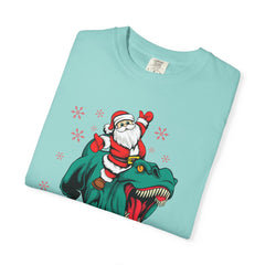 Santa T-Rex Shirt - Funny Dino Christmas Tee - Holiday Gift