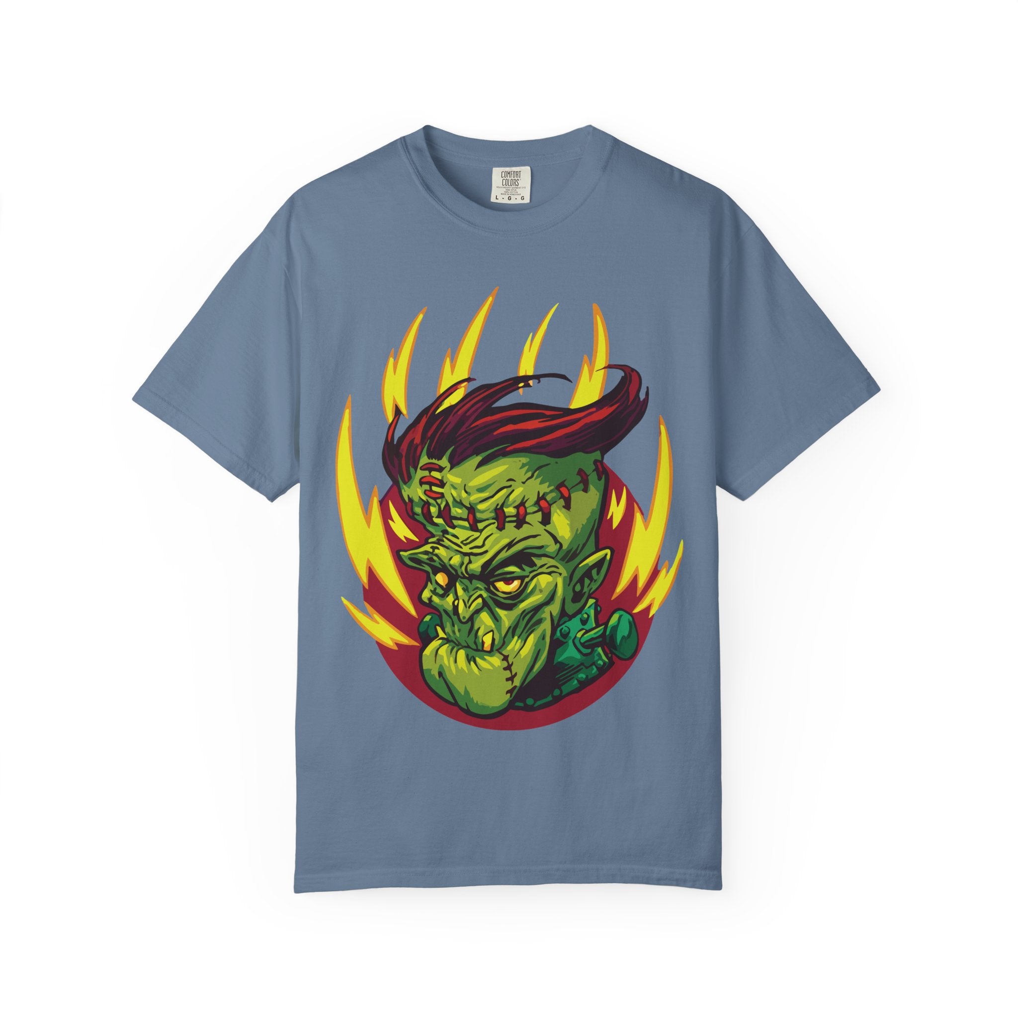 Frankenstein lightning tee - Retro horror monster streetwear shirt - Sinful Threads