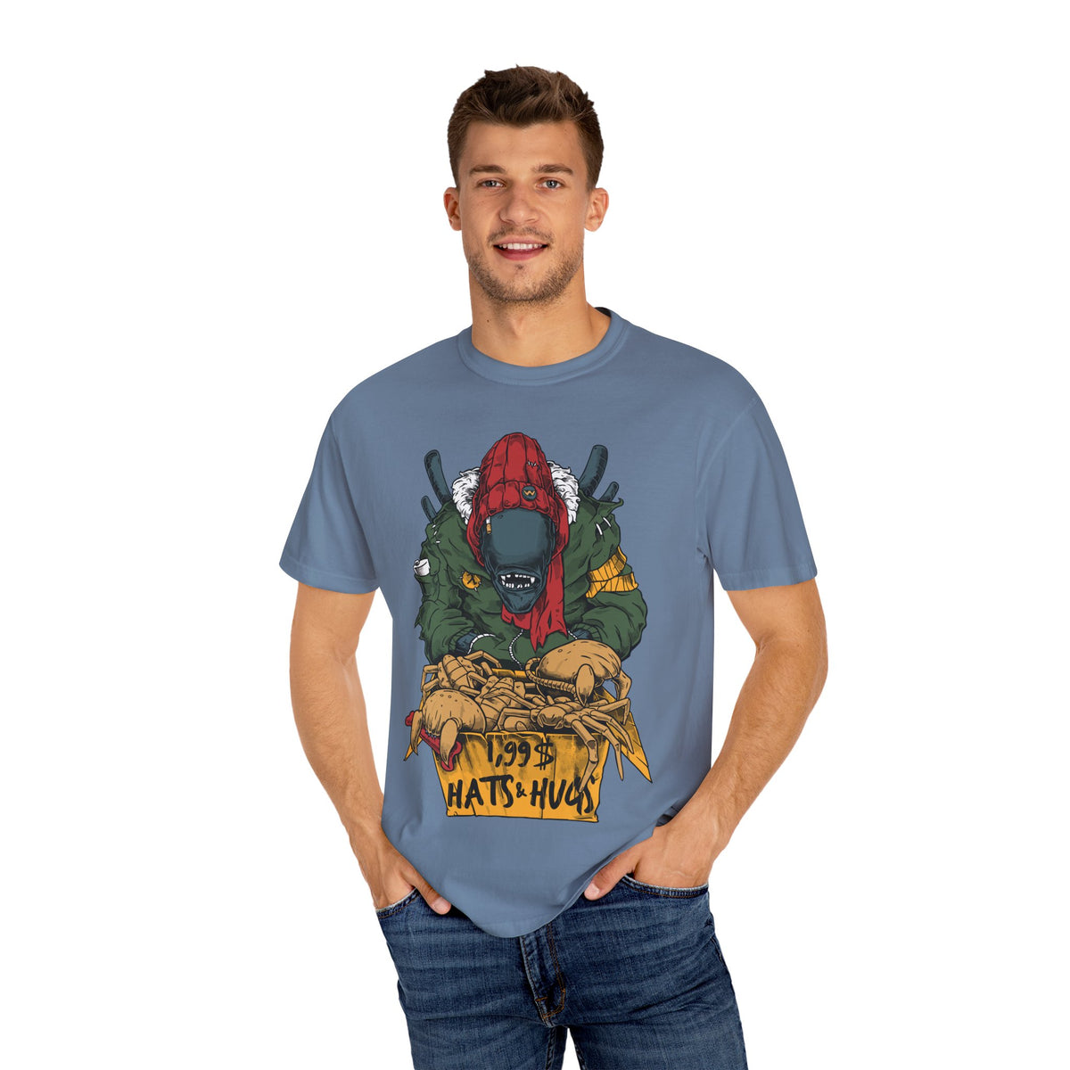 Alien Hugs Funny Shirt - Facehugger Sci-Fi Comedy Tee
