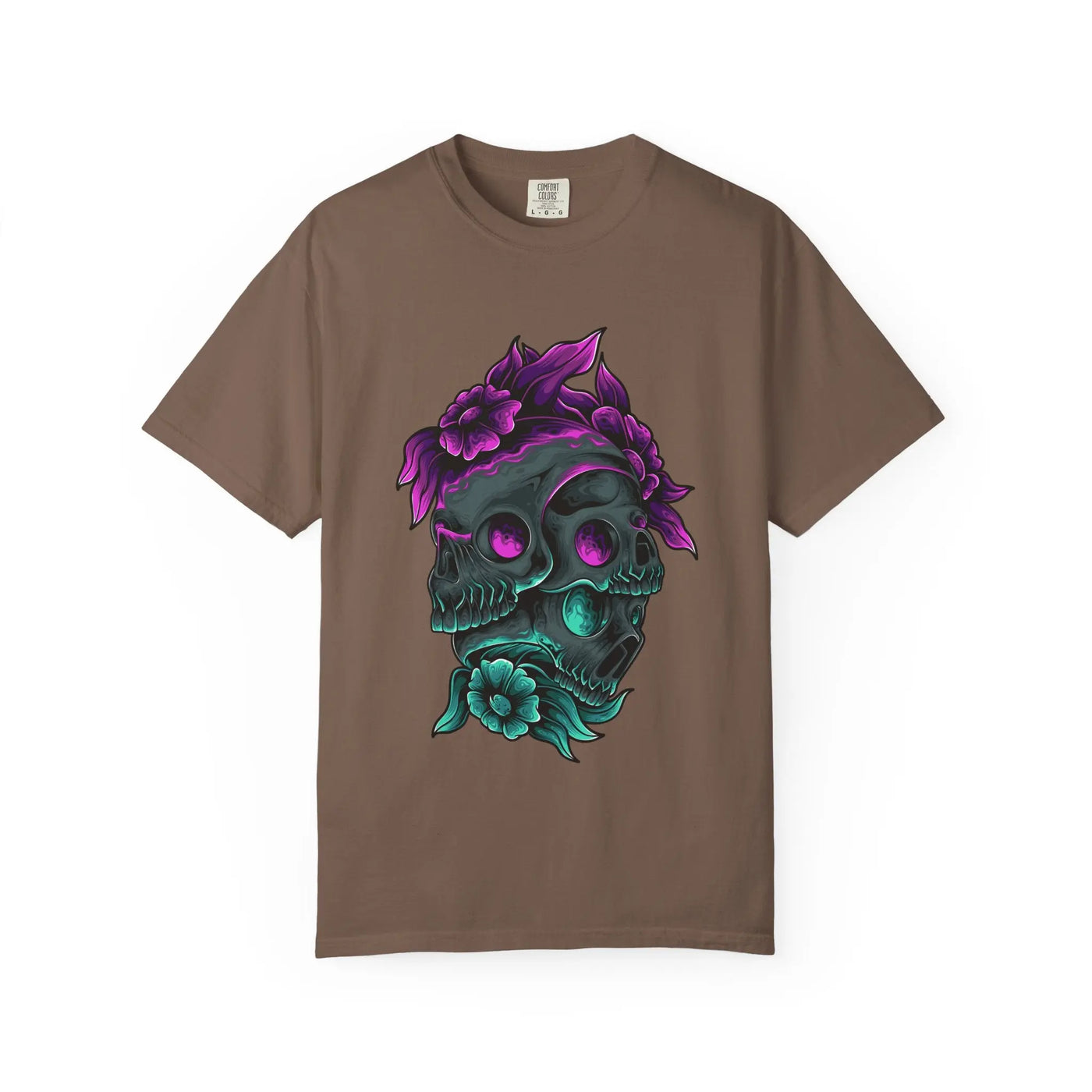 Floral Skull Gothic Tee Dark Art Alternative Fashion - Sinful Threads