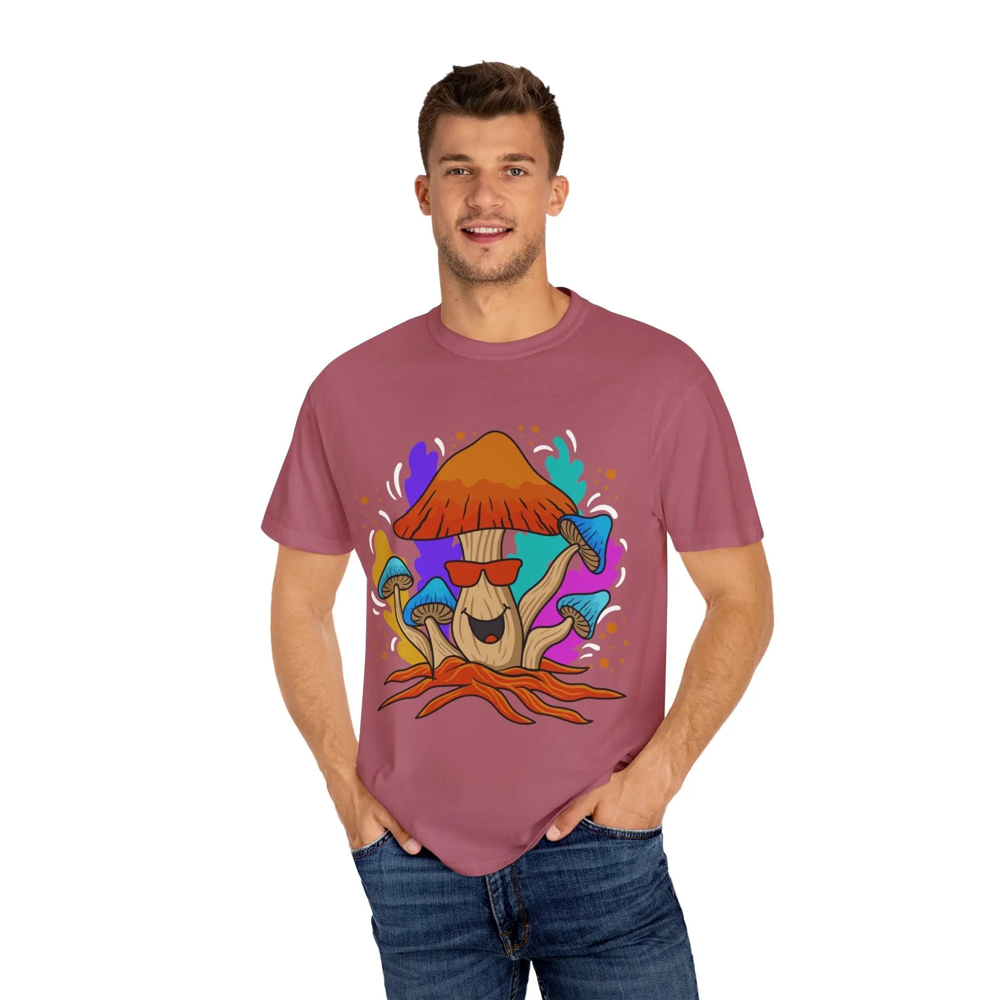 Psychedelic Mushroom Tee - Trippy Sunglasses Fungi Gift - Sinful Threads