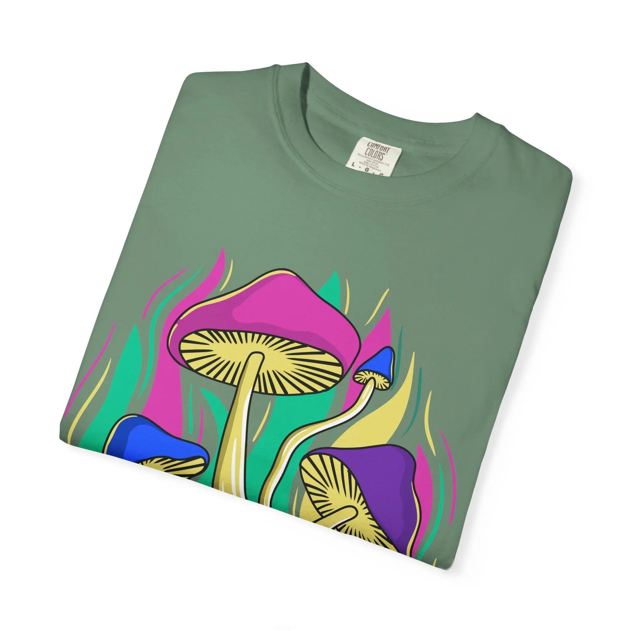 Psychedelic Mushroom Tee - Funky Art Cottagecore - Sinful Threads