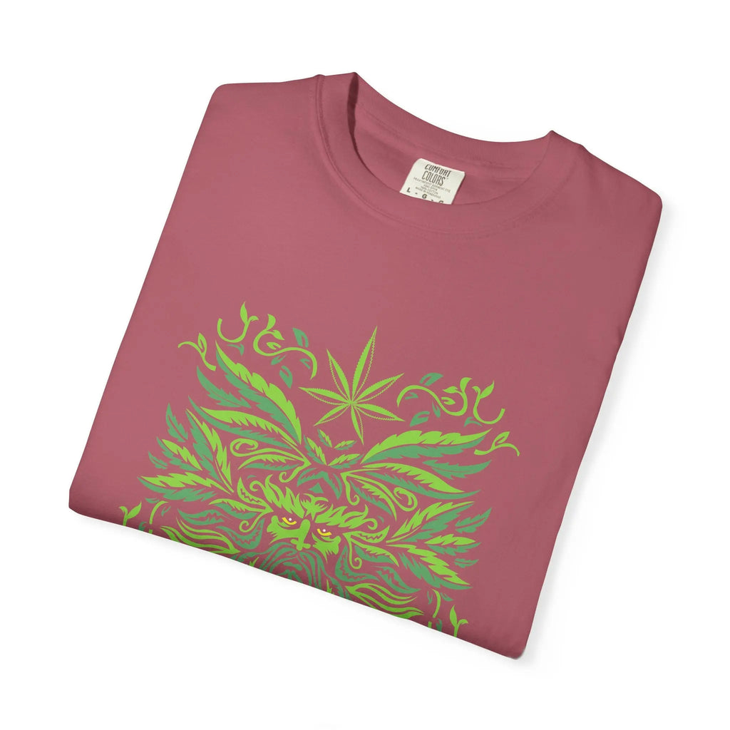 Santa Cruz Tee - Green Man Festival Cannabis Leaf Art - Sinful Threads