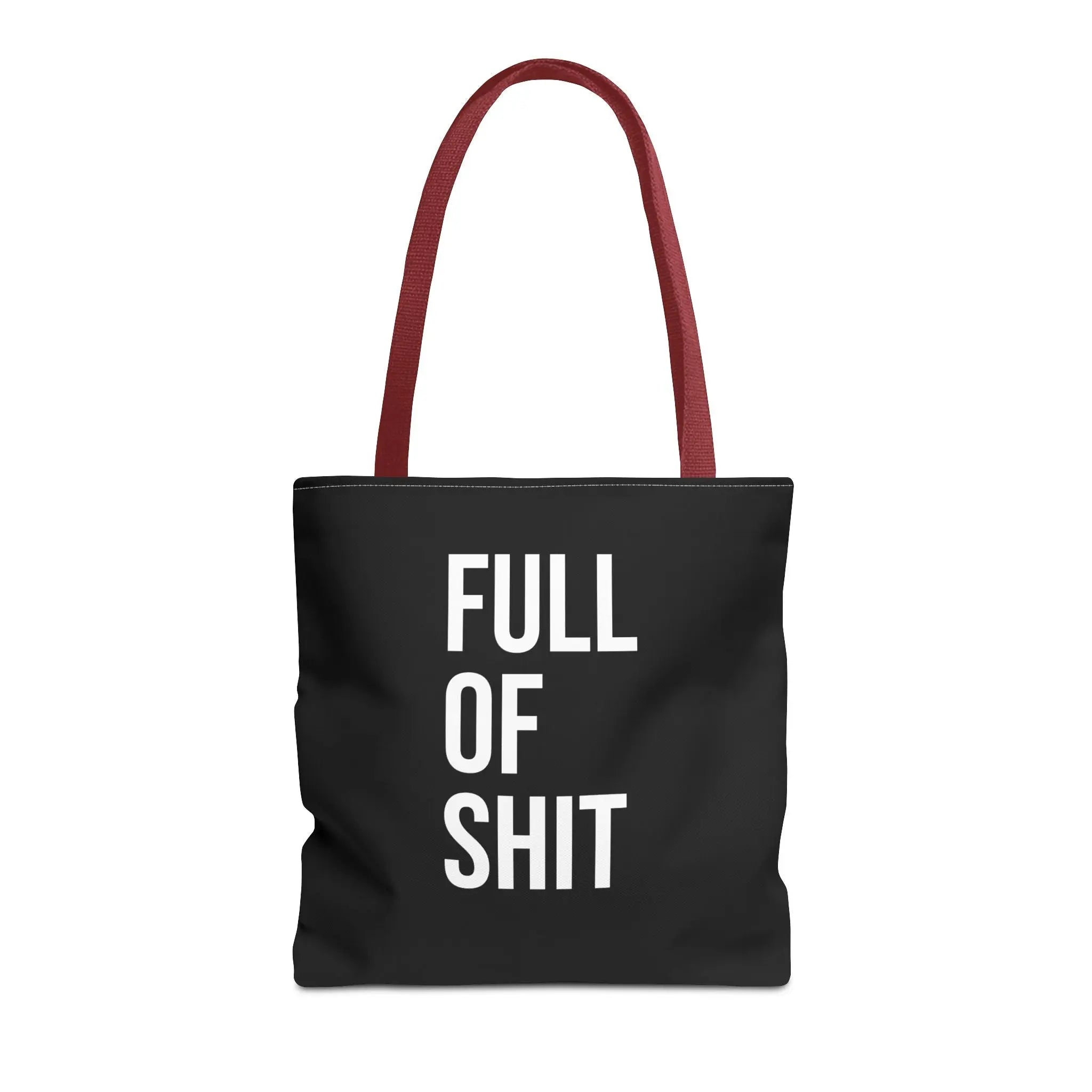 Sarcastic Canvas Tote Bag - Full Of Shit Funny Quote - Sinful Threads