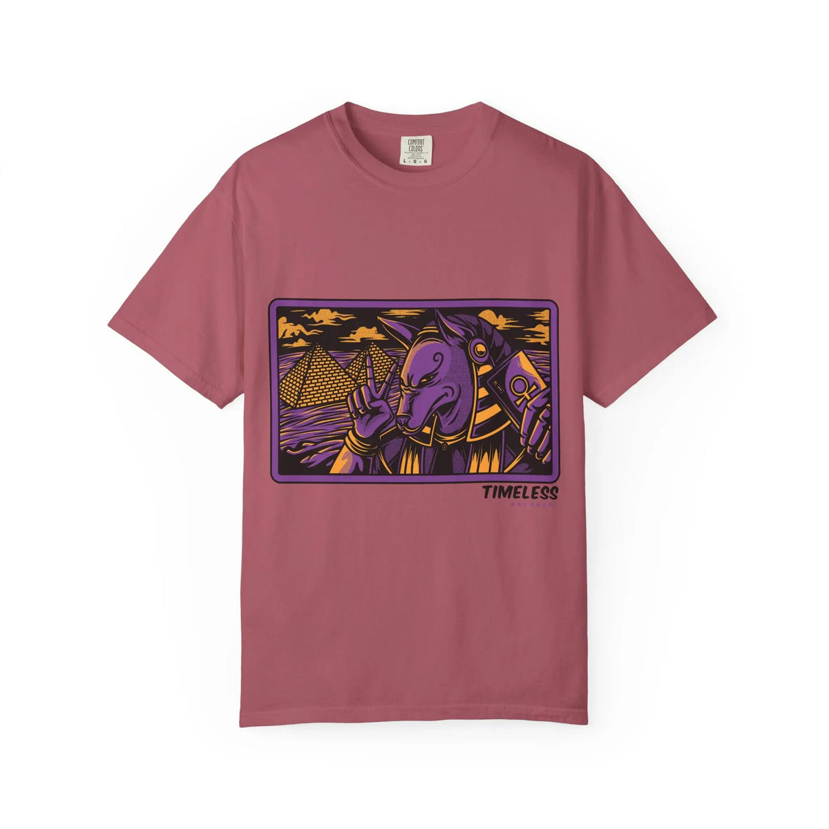 Anubis With Egyptian Pyramids and Timeless Graphic T-Shirt - Sinful Threads