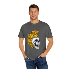 Pizza Mohawk Skull Funny Graphic Unique Design T-Shirt