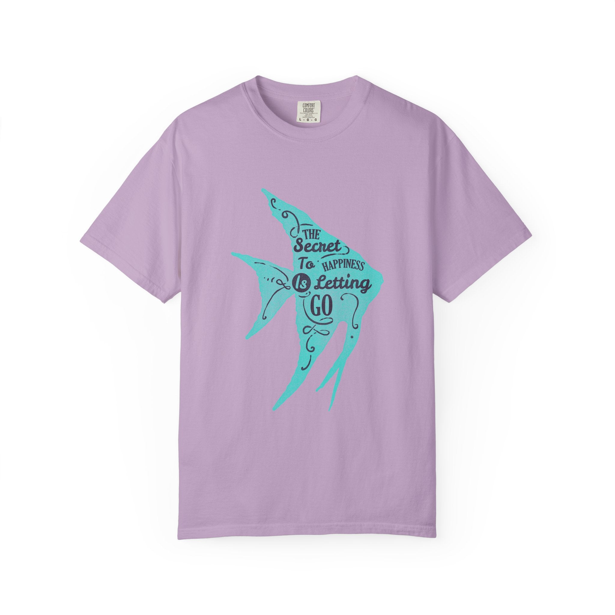 The Secret To Happiness Is Letting Go Fish Art T-Shirt - Sinful Threads