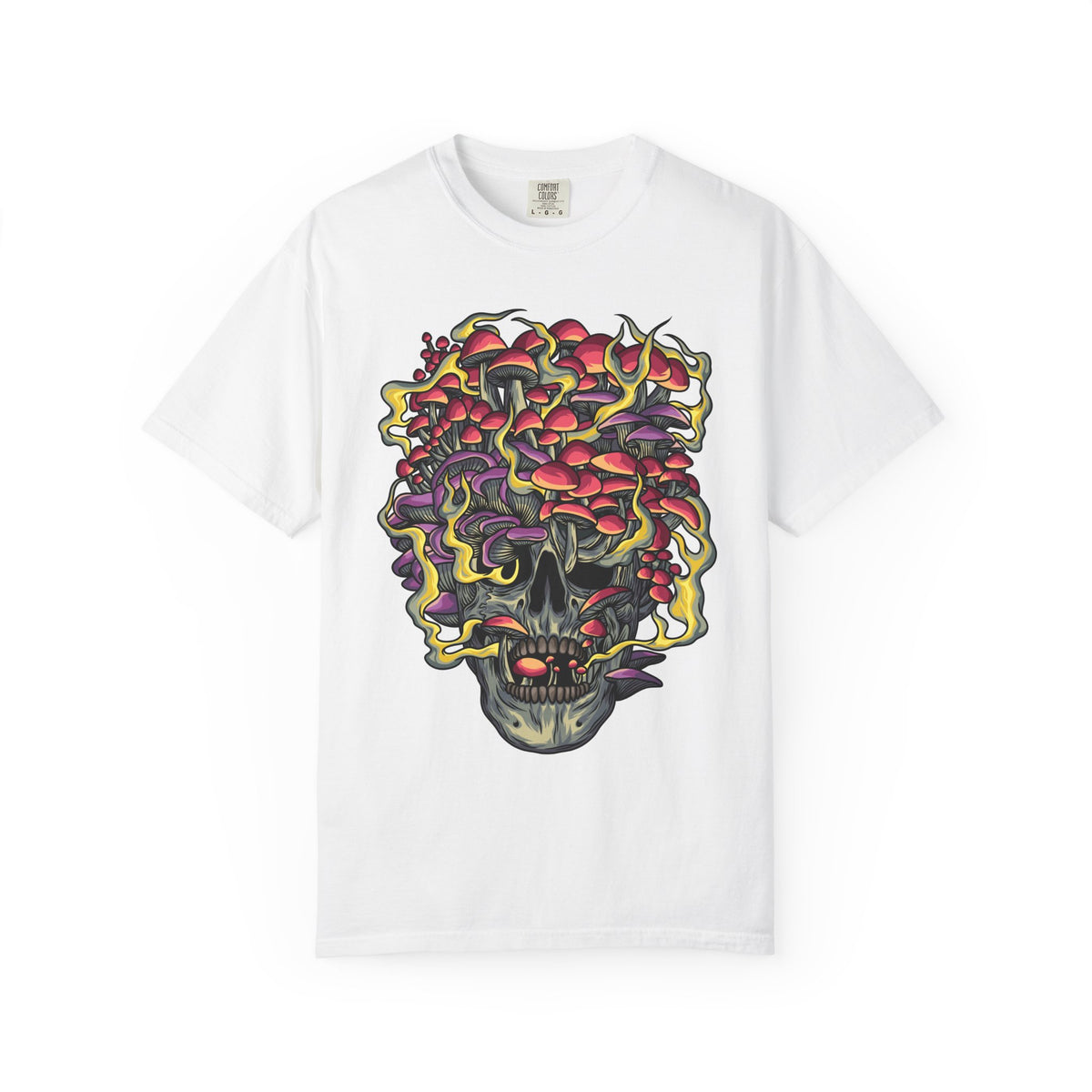 Mushroom skull shirt - fungi gothic tee - macabre gift