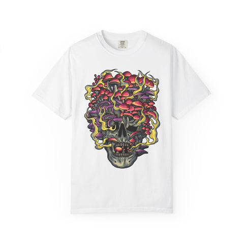 Mushroom skull shirt - fungi gothic tee - macabre gift