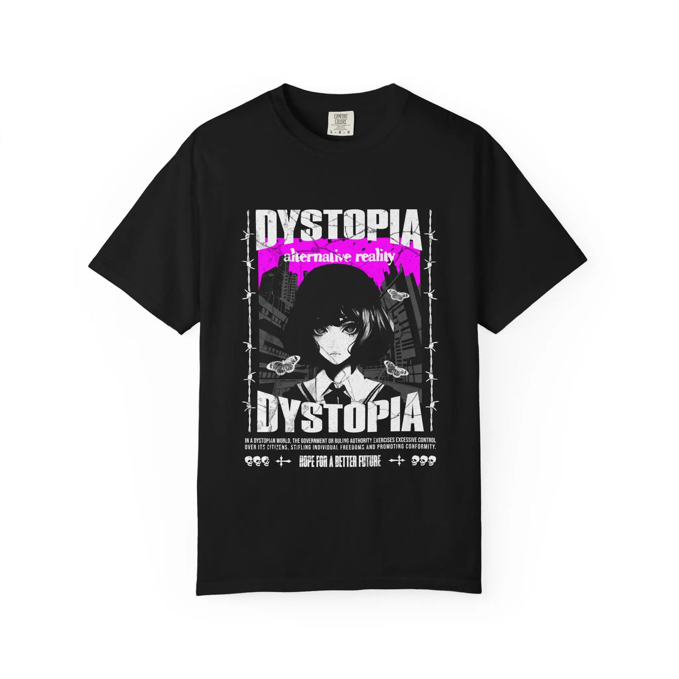 Dark Academia Tee - Urban Grunge Anime Girl Aesthetic - Sinful Threads