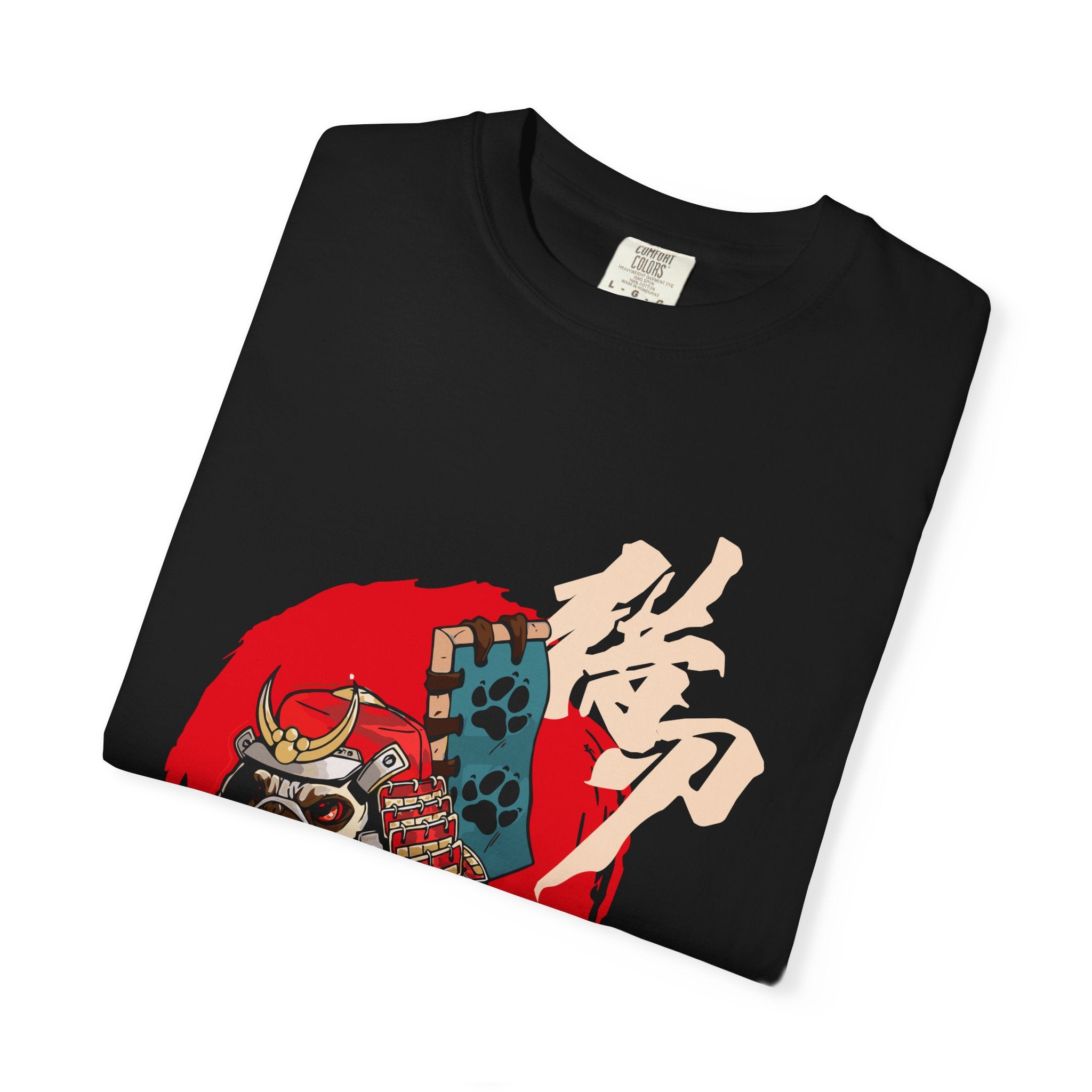 Pug Dog Graphic Tee Japanese Samurai Art Gift - Sinful Threads