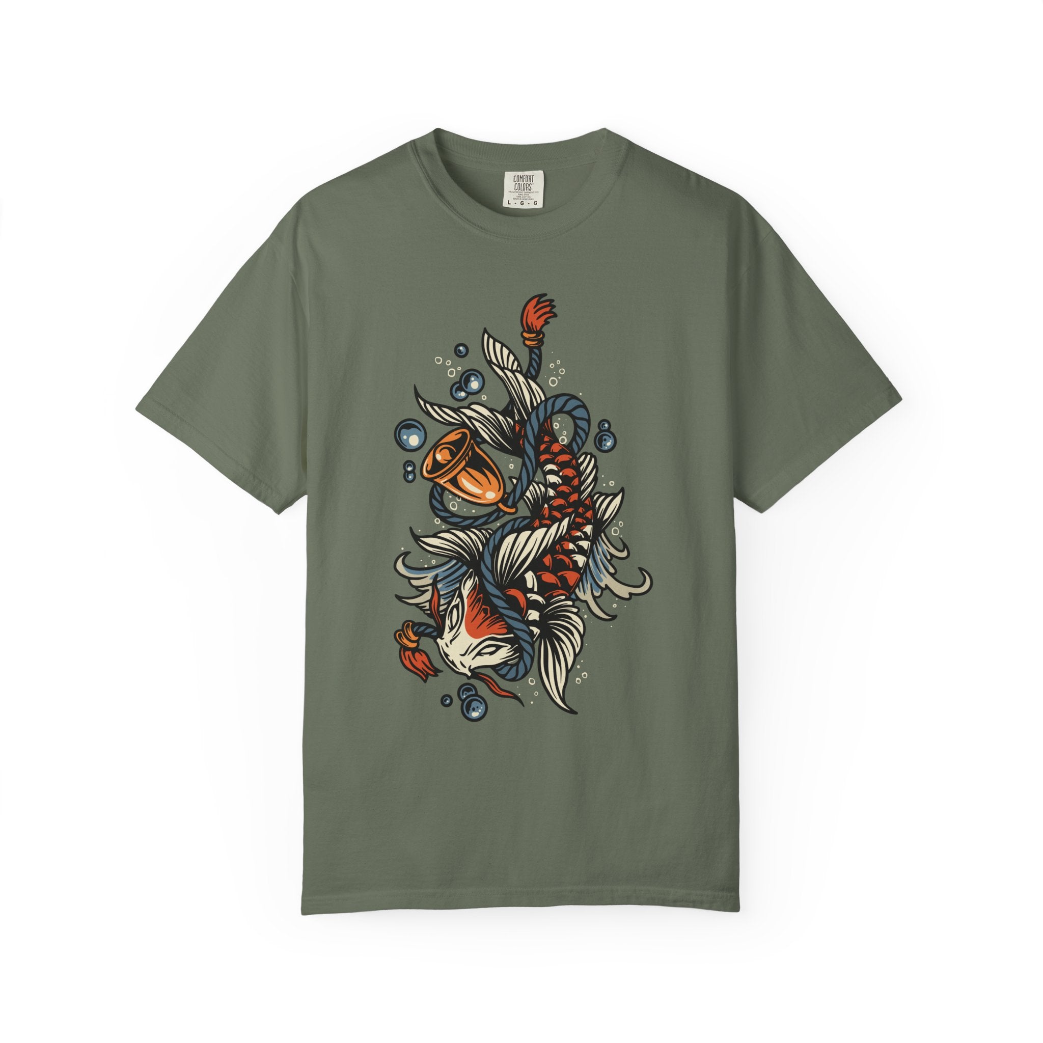 Koi Tattoo Shirt - Japanese Fish Tee, Traditional Art Gift - Sinful Threads
