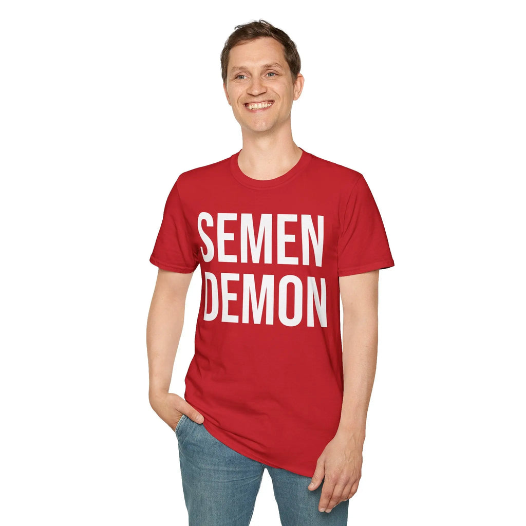 Semen Demon Tee - Adult Humor Graphic Tee Printify