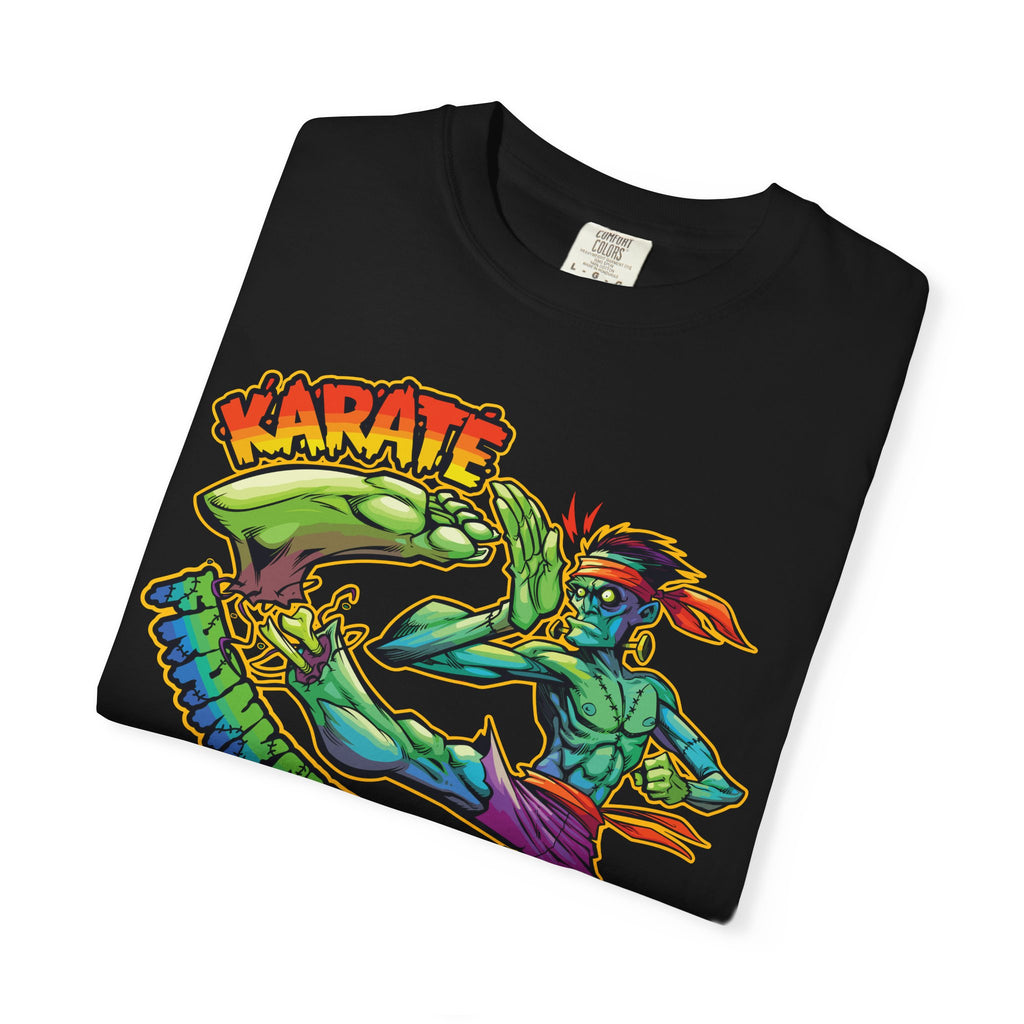 Karate Frankenstein Shirt - Monster Martial Arts Tee for Horror Fans - Sinful Threads