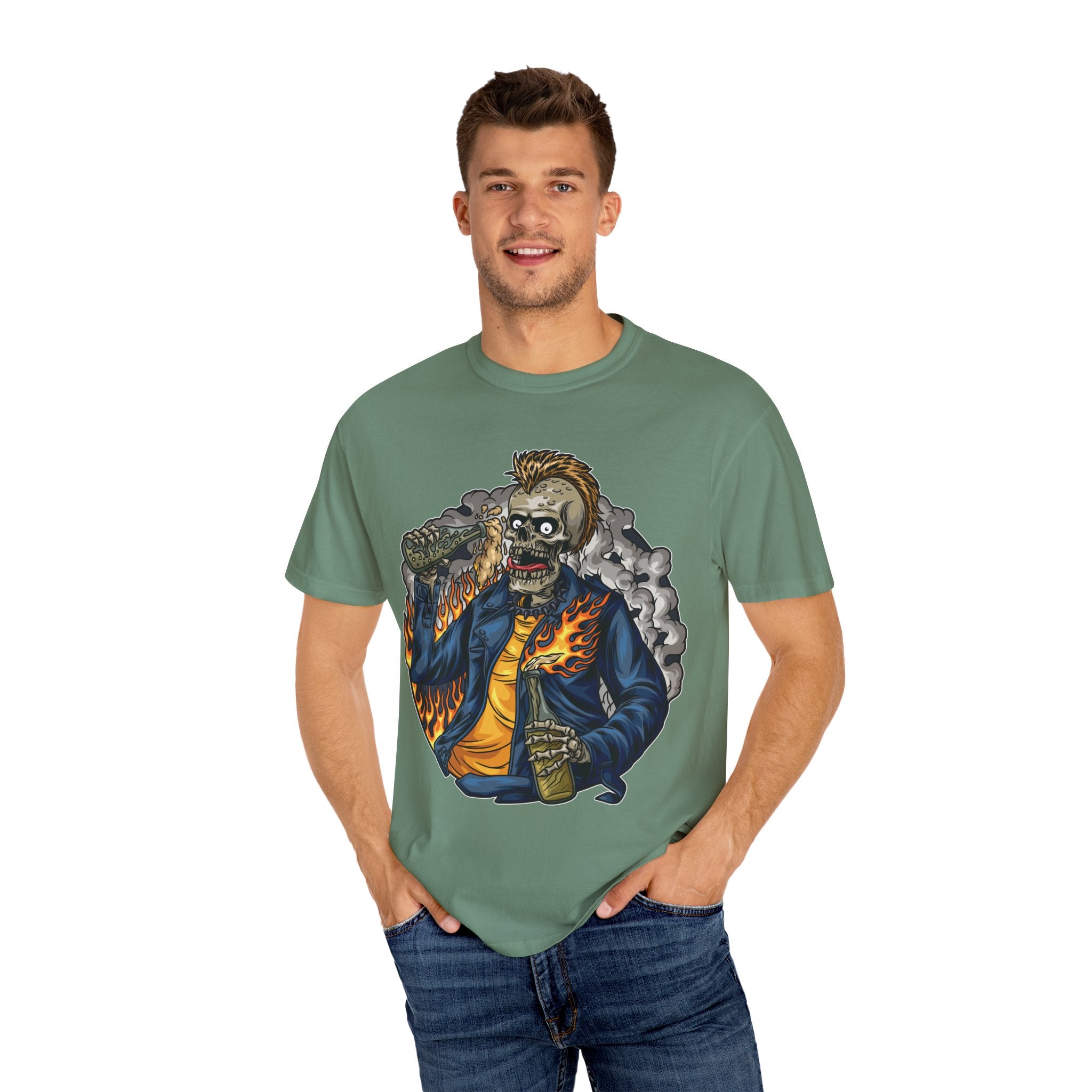 Punk Skull Shirt – Mohawk Skeleton Graphic Tee, Edgy Punk Rocker - Sinful Threads