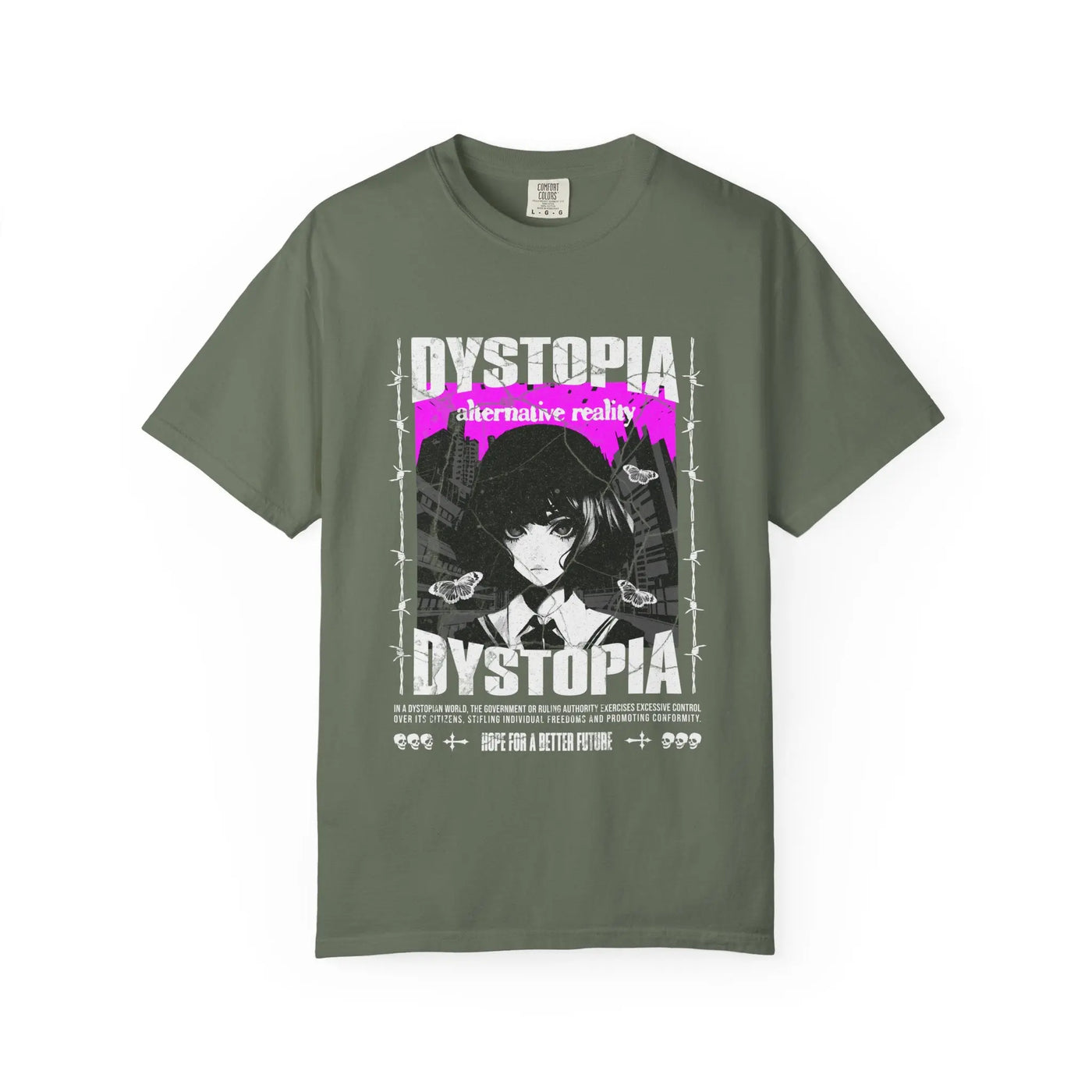 Dark Academia Tee - Urban Grunge Anime Girl Aesthetic - Sinful Threads