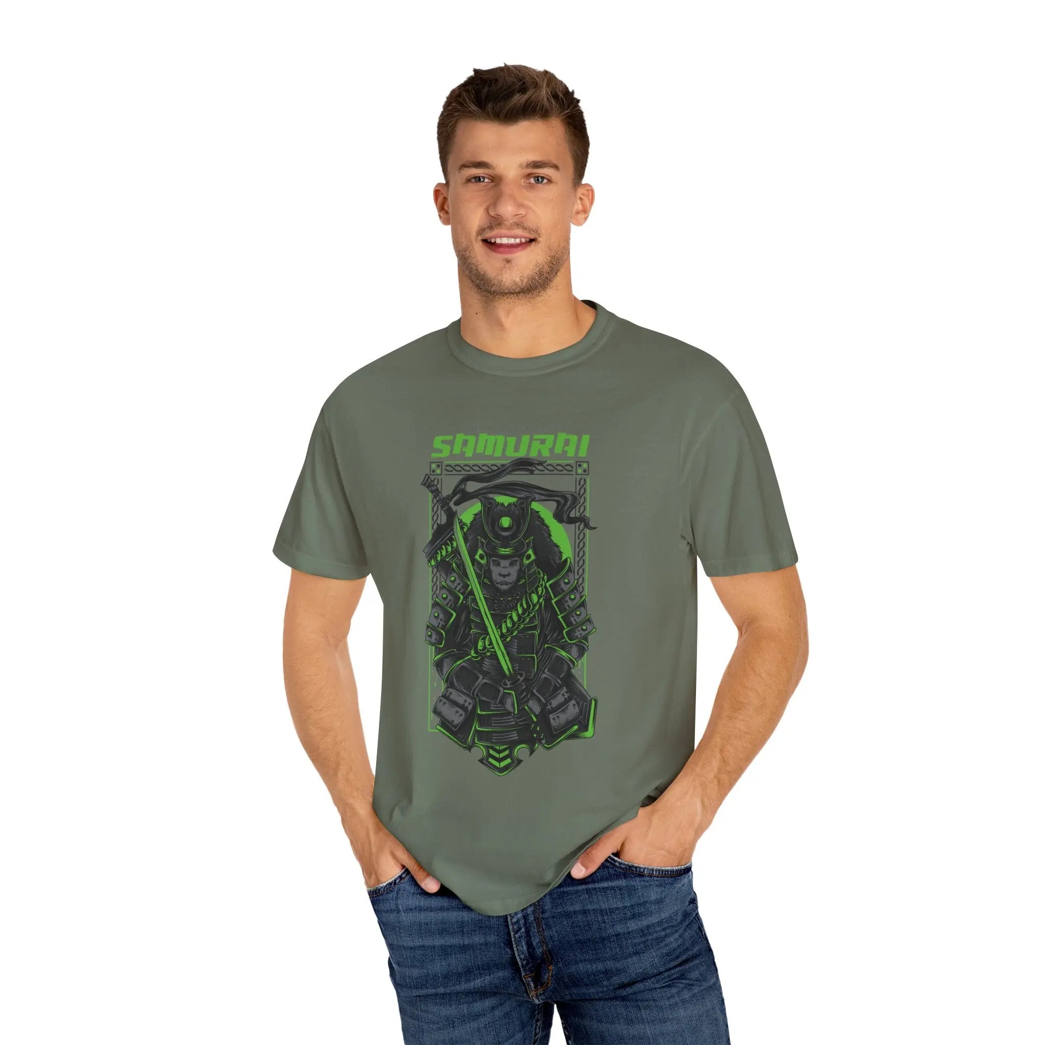 Fierce Warrior Samurai Graphic Unisex Relaxed Fit T-Shirt - Sinful Threads