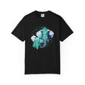 Graphic Mother And Baby Elephant Teal Blue Print T-Shirt - Sinful Threads
