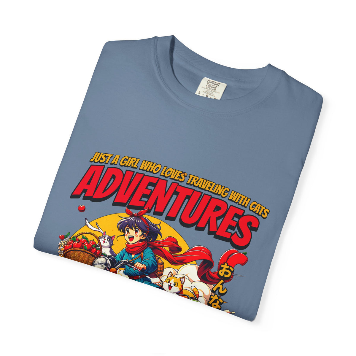Cat Motorcycle Tee - Anime Adventure Top - Perfect Gift