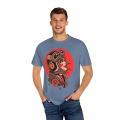 Biker Girl Shirt - Tattoo Flower Tee - Motorcycle Art Gift
