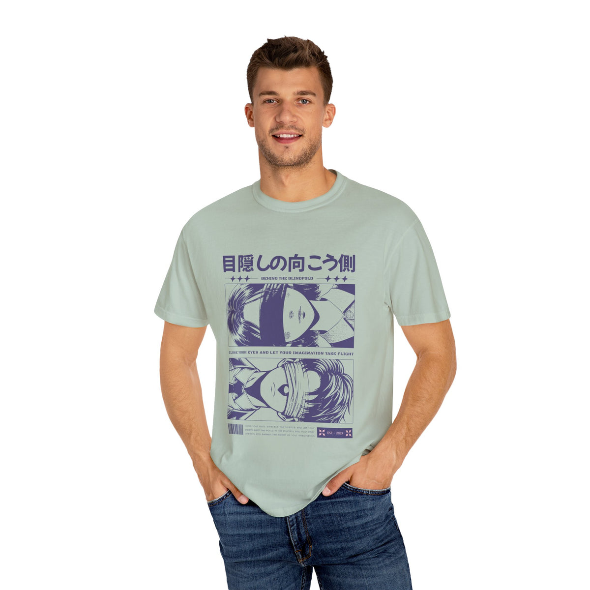 Blindfolded Anime Tee - Artistic Imagination - Dreamer Gift