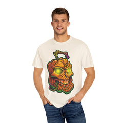 Pumpkin Skull Tee - Spooky Halloween Shirt for Horror Fans