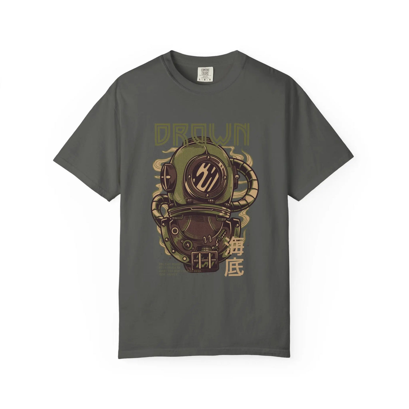 Drown Deep Sea Diver With Quote Graphic Cool Design T-Shirt - Sinful Threads