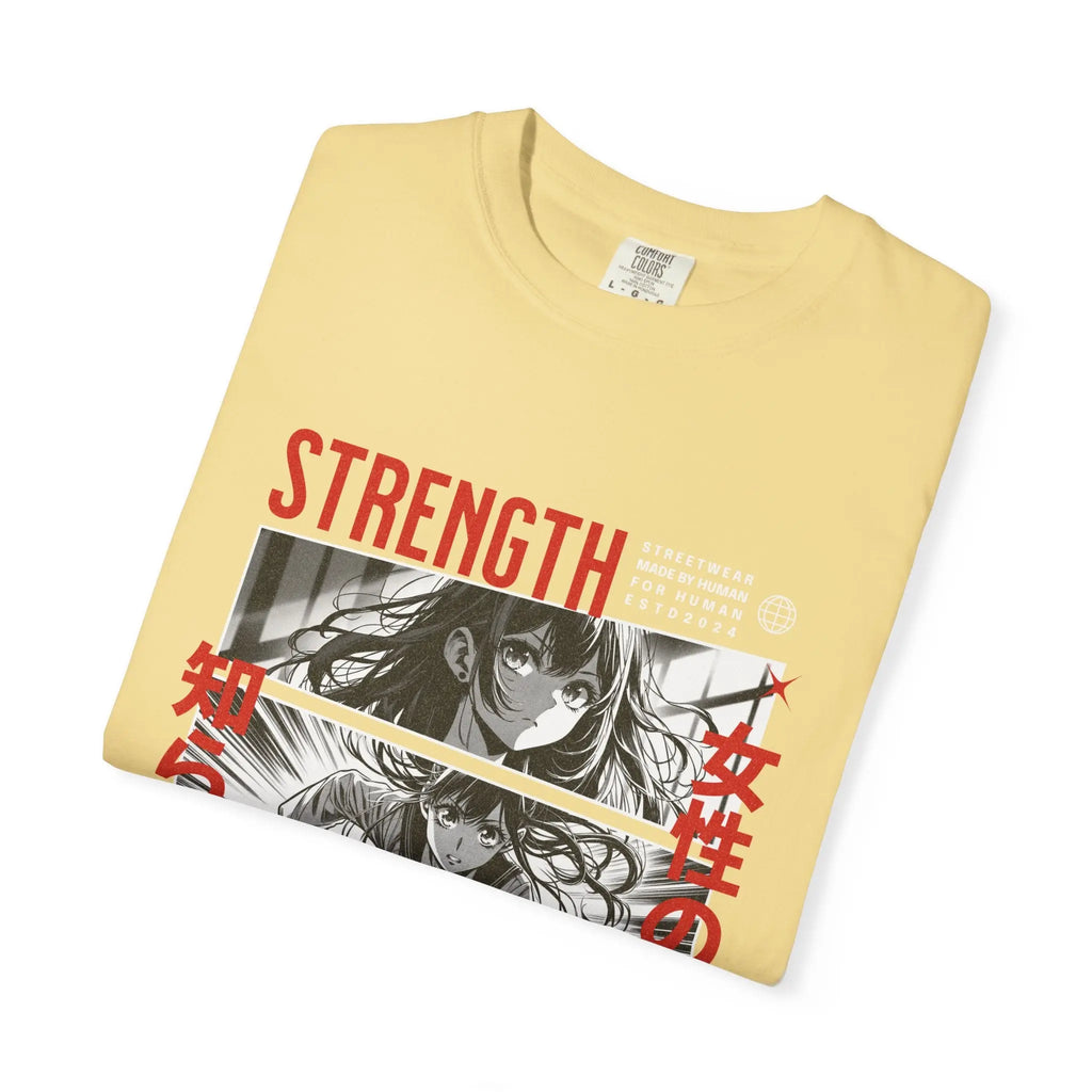 Strength Manga Tee - Cool Girl Samurai - Warrior Gift - Sinful Threads