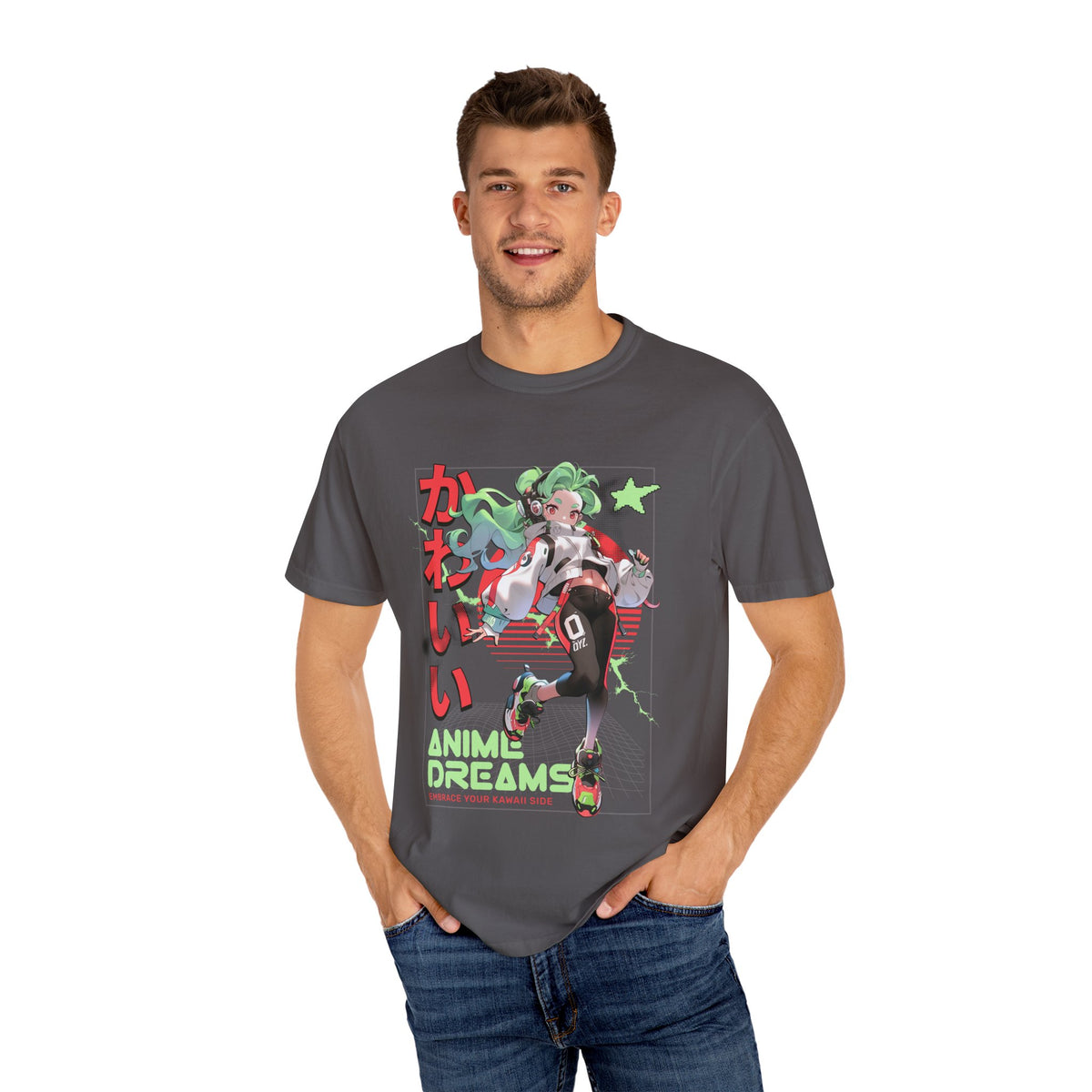 Cyberpunk Anime Tee - Kawaii Vaporwave - Streetwear