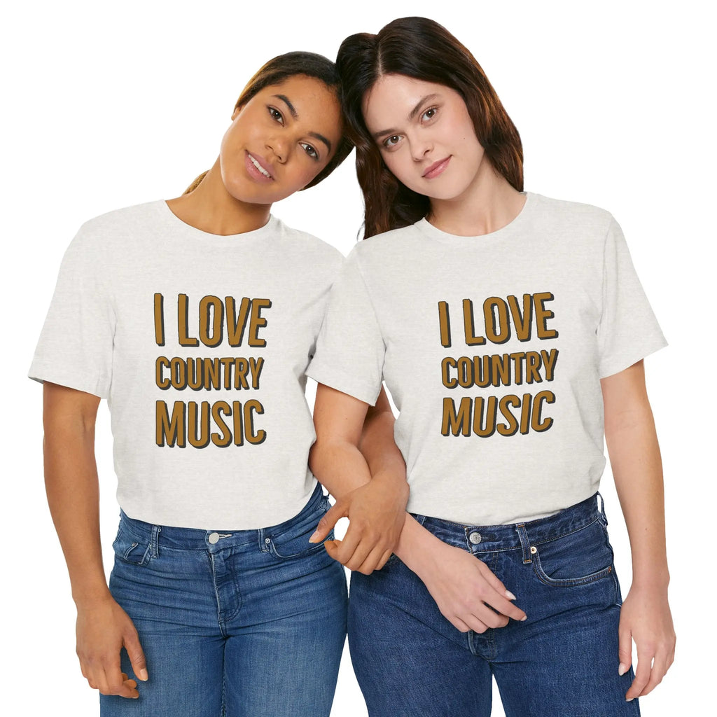 I Love Country Music Graphic Tee - Country Fan Festival Shirt Printify