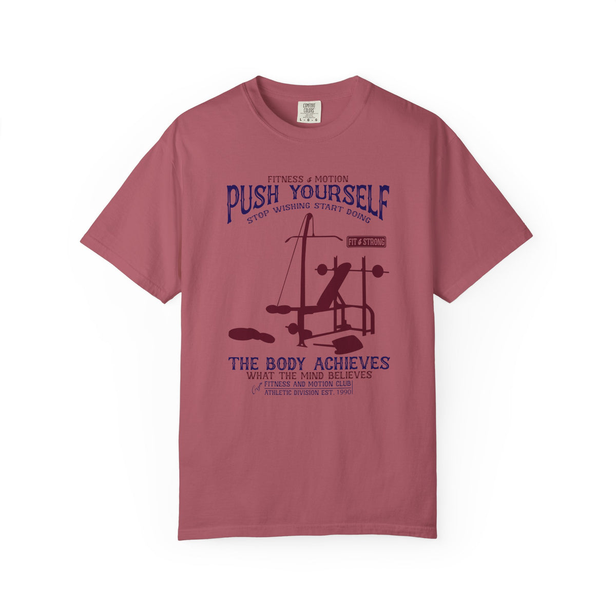 Fitness And Motion Bodybuilding Gym Push Yourself T-Shirt