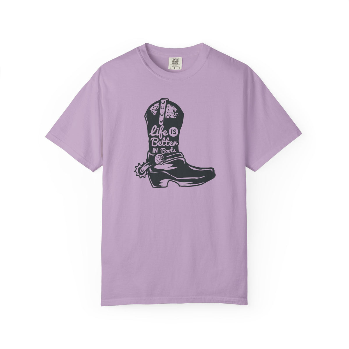 Life Is Better In Boots Funny Slogan Western T-Shirt