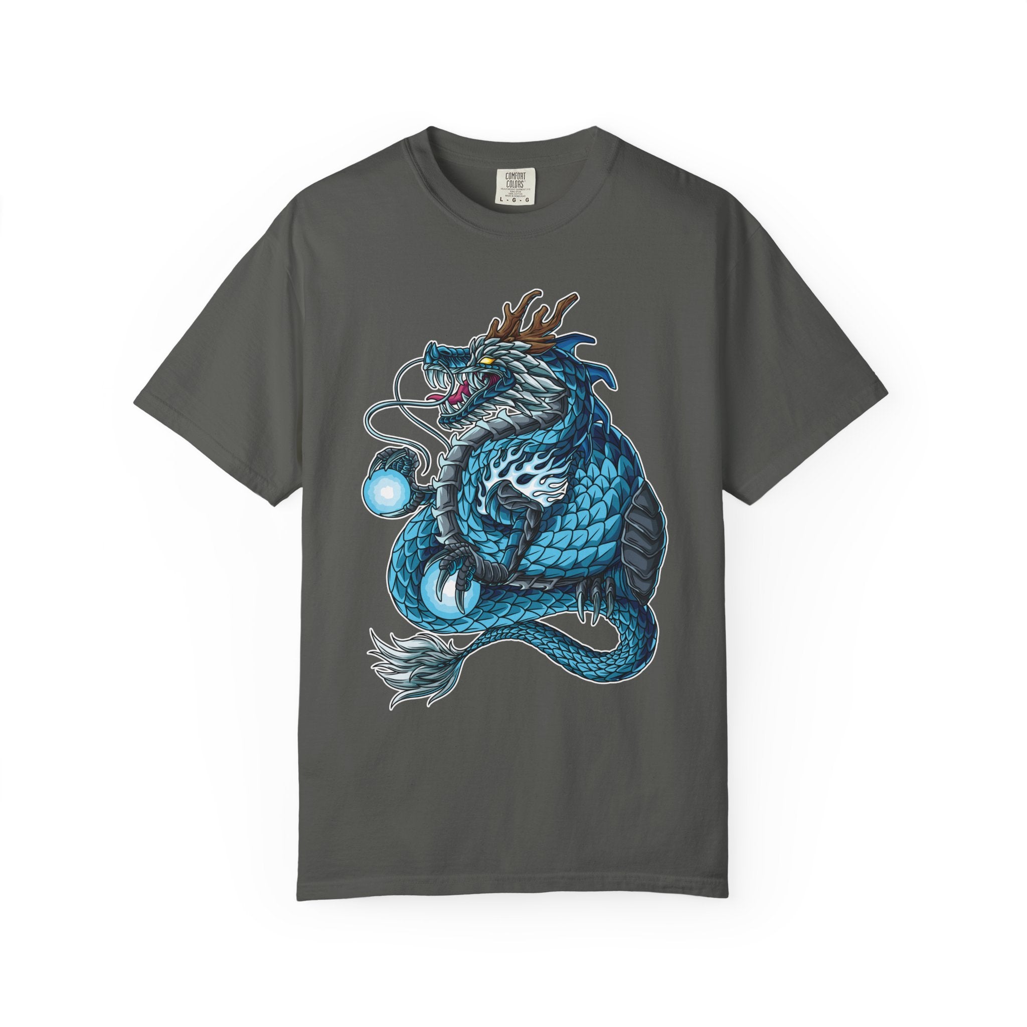 Eastern Dragon Tee - Blue Fantasy Mythical Creature Gift - Sinful Threads