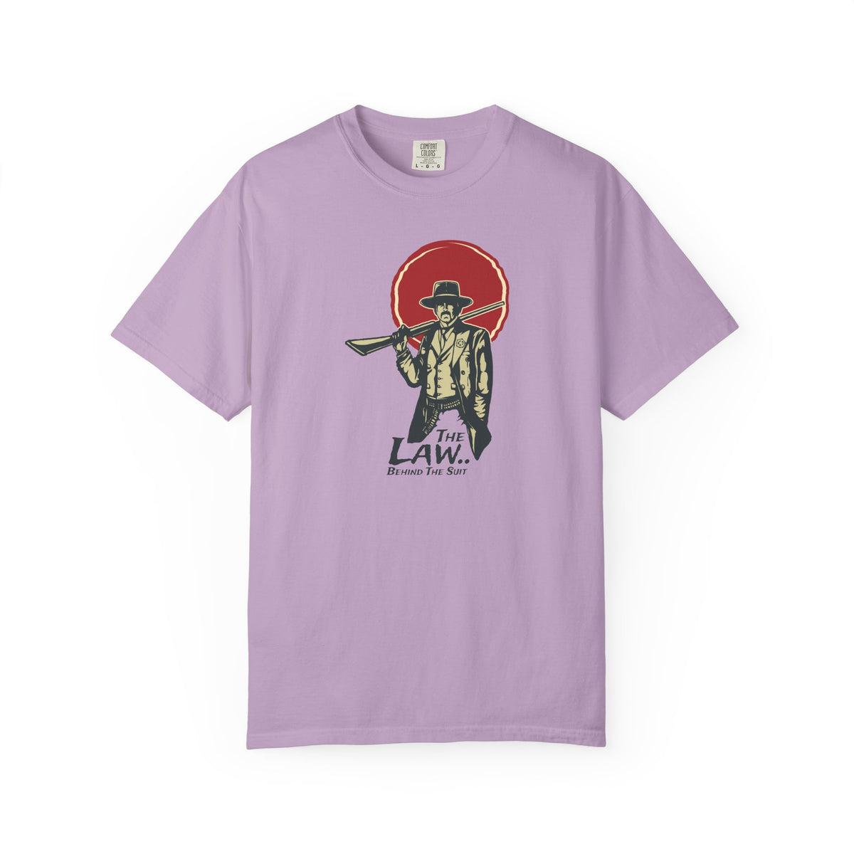 Sheriff Graphic Tee Law Behind Suit - Western Unisex - Sinful Threads
