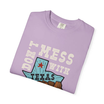 Dont Mess With Texas Map Novelty Design Humor T-Shirt - Sinful Threads