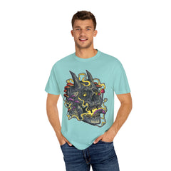 Gothic Mushroom Tee - Horned Skull Deathcore Shirt Gift
