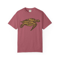 Sea Turtle Peace Comes From Within Design Graphic T-Shirt - Sinful Threads