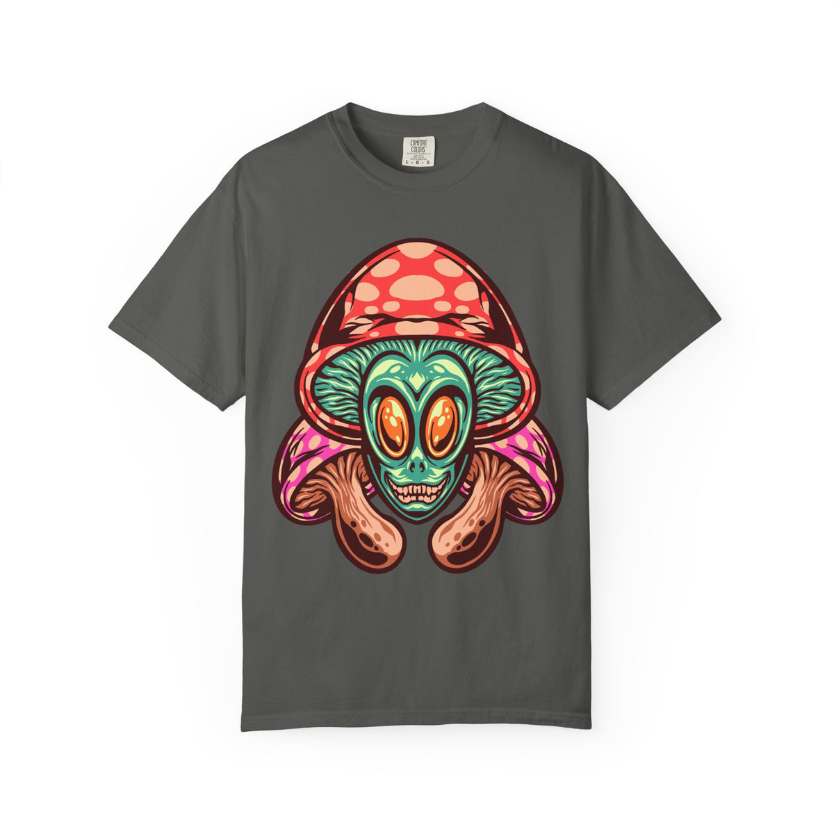 Psychedelic Graphic Tee - Trippy Mushroom Tee - Alien Art Gift