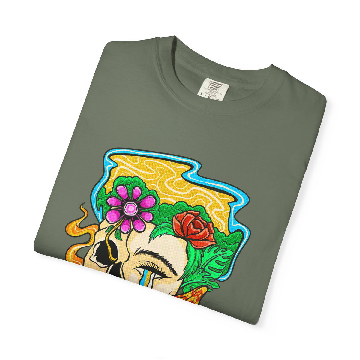 Floral Skull Shirt - Skeleton Graphic Tee - Artistic Gift